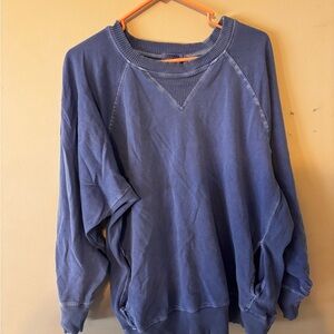 Zenana Outfitters Women's Crewneck Sweater in Blue